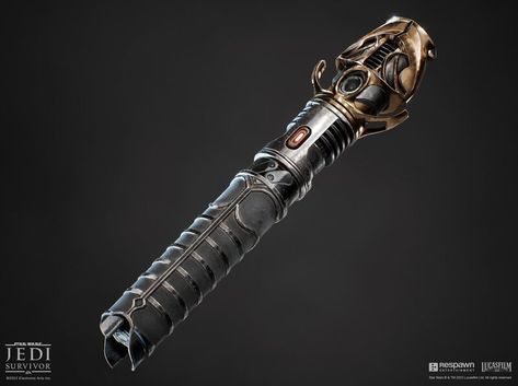 ArtStation - Star Wars Jedi: Survivor - Dagan Gera's Lightsaber Dagan Gera, Lightsaber Ideas, Lightsaber Hilts, Star Wars Jedi Survivor, Lightsaber Design, Jedi Survivor, Kyber Crystal, Sabre Laser, Lightsaber Hilt