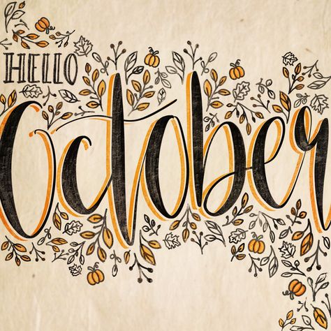 Hand-lettering project #october #handlettering #procreateapp #procreate #art Halloween Dry Erase Board Ideas, Halloween Calligraphy Hand Lettering, October White Board Ideas, Fall Dry Erase Board Art, October Lettering, Dry Erase Board Drawings, Dry Erase Board Art, Halloween Calligraphy, White Board Drawings