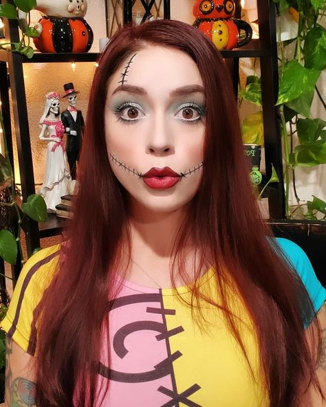 Sally Halloween Makeup, Sally Makeup, The Nightmare Before Christmas Sally, Nightmare Before Christmas Sally, Fiesta Theme Party, Fiesta Theme, Halloween Costume Outfits, The Nightmare Before Christmas, The Nightmare