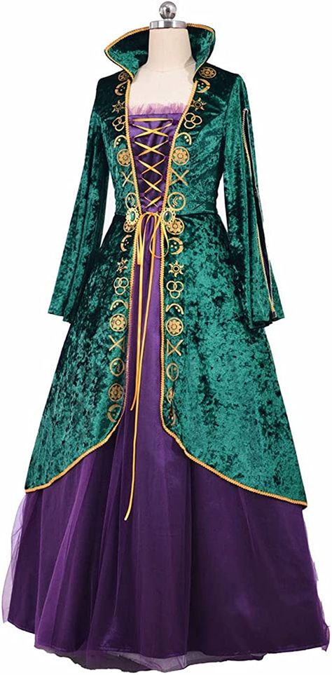 Winifred Sanderson Costume, Sanderson Sisters Costumes, Sarah Sanderson Costume, Band Couples, Halloween For Adults, Winifred Sanderson, Fringe Clothing, Enchanted Christmas, Witch Cosplay