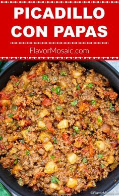 Caldillo Beef Recipe Taco, Picadillo Cubano Receta, Cuban Picadillo Authentic, Mexican Hamburger Recipes, Crockpot Picadillo, Mexican Picadillo Recipe Ground Beef, Picadillo Recipe Mexican Authentic, Picadillo Recipe Cuban, Authentic Mexican Picadillo