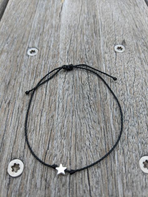 Custom Waterproof Cord Bracelet/personalize Star Moon - Etsy Cottage Core Bracelet, Braided Anklets, Witchy Bracelet, Diy Bracelets How To Make, String Bracelets, Beaded Jewelry Necklaces, Anklets Boho, Thread Bracelets, Jewelry Accessories Ideas