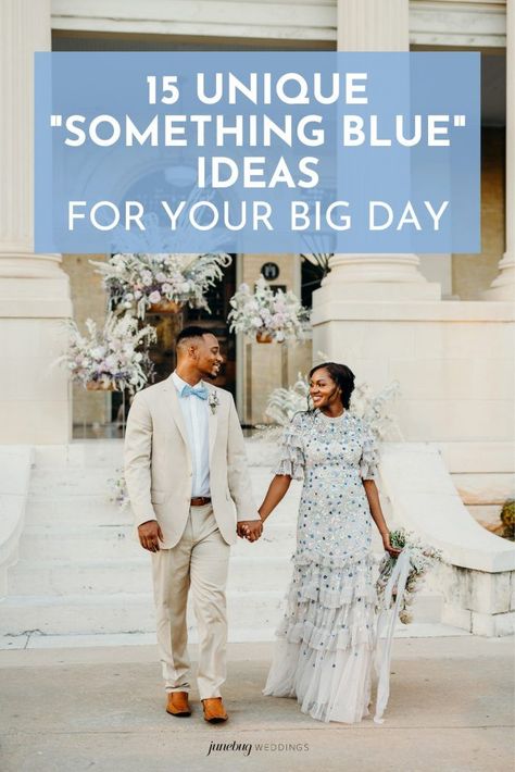 From attire to decor, these subtle yet elegant “something blue” ideas are the perfect way to infuse the color into your wedding day.| Image by Elisa Lopez Photography Bridal Something Blue Ideas, Bride Something Blue Ideas, Wedding Something Blue Ideas, Something Blue For Wedding, Something Blue Wedding Ideas, Something Blue Ideas, Bride Something Blue, Wedding Something Blue, Blue Bride