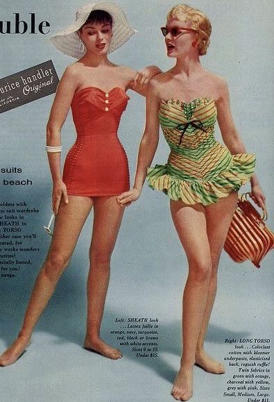 1950s Bathing Suits, 1950s Swimwear, 1950 Fashion, Vintage Swim, Vintage Woman, Sea Sand, Vintage Swimwear, 60 Fashion, Vintage Beach