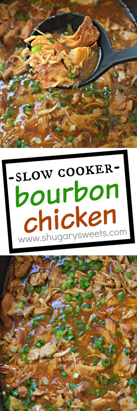 This Slow Cooker Bourbon Chicken recipe has a sweet, tangy glaze and must be put on your dinner menu soon! Slow Cooker Bourbon Chicken, Bourbon Chicken Recipe, The Magical Slow Cooker, Bourbon Chicken, Sauce For Chicken, Chicken Slow Cooker Recipes, Crockpot Recipes Slow Cooker, Crockpot Meals, Crock Pot Cooking