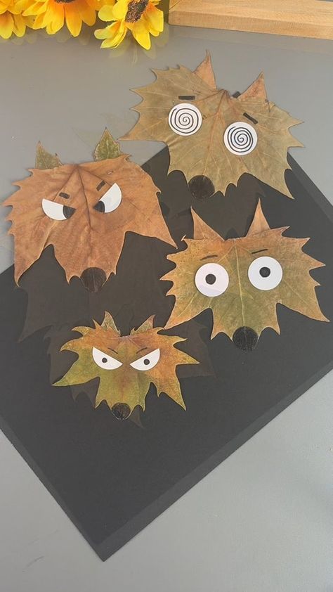 paper craft Sycamore Leaf, Big Bad Wolf, Fall Projects, Bad Wolf, Nature Crafts, Fall Diy, Leaf Art, Paper Plate, Paper Plates