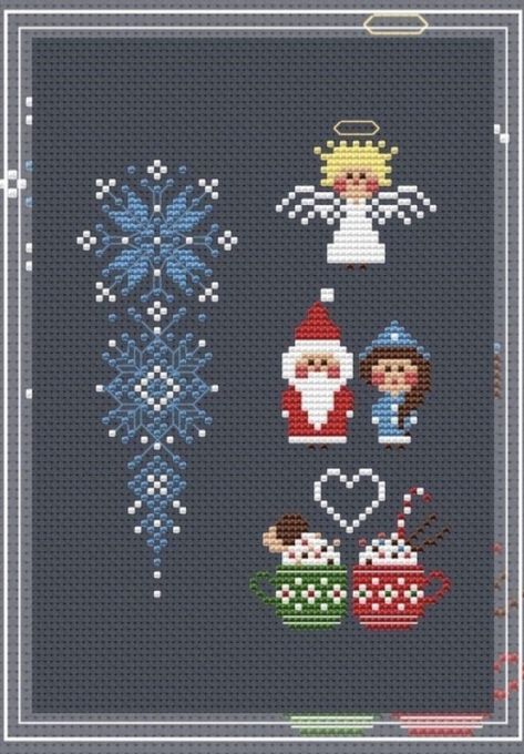 Small Santa Cross Stitch Patterns, Noel Cross Stitch Patterns Free, Xmas Cross Stitch Patterns Free, Mini Christmas Cross Stitch Patterns Free, Mini Cross Stitch Patterns Miniatures, Small Christmas Cross Stitch Patterns, Mini Christmas Cross Stitch, Cross Stitch Patterns Free Easy, Christmas Cross Stitch Patterns Free