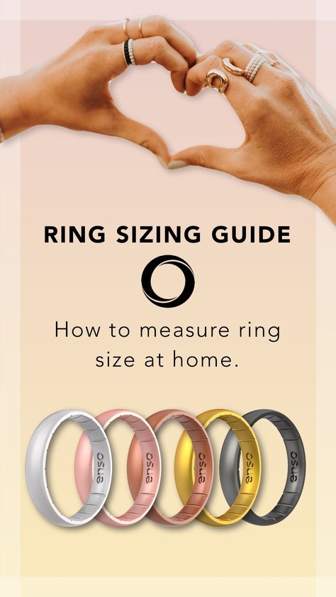 We are confident that our ring size guide will help you select the right ring. All you're going to need to figure out the perfect Enso Ring size for you is a piece of string and a ruler! If it doesn't fit, we're happy to exchange your ring for the correct size. You're just steps away from the most comfortable, stylish, and durable silicone ring ever. Enso Ring, Enso Rings, Ring Chart, Paper Rings, Silicone Wedding Band, Twisted Band Ring, Measure Ring Size, Ring Guide, Wedding Engagement Rings