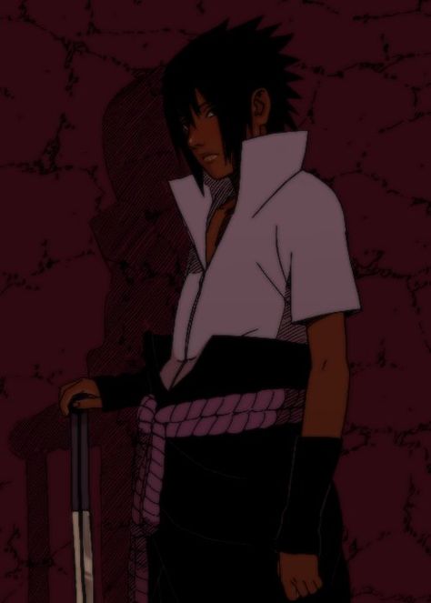 Black Sasuke, Anime Black Edit, Naruto Black Edit, Black Edits Anime, Black Mha Characters Bakugou, Black Naruto, Jjk Blasian Edit, Black Fanart, Pinterest Pictures