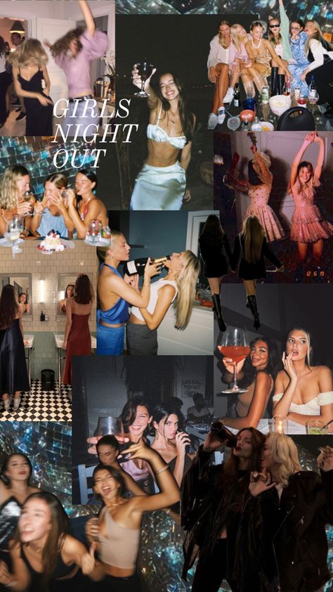 #girlsnight  #girls #night #out Sisters Night Out, Girls Night Asthetics, Girls Night In Party Ideas Aesthetic, Night Out Themes, Birthday Night Out, 20s Lifestyle, Girls Night Out Ideas, Pub Parfum, Girls Night Aesthetic