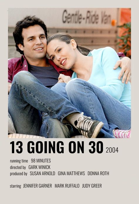 13 Going on 30 (2004) - [made by me] Thirteen Going On Thirty, Poster Wall Ideas, Judy Greer, 80s Movie Posters, Tv Poster, Couples Poster, Rom Coms, Movie Board, 13 Going On 30