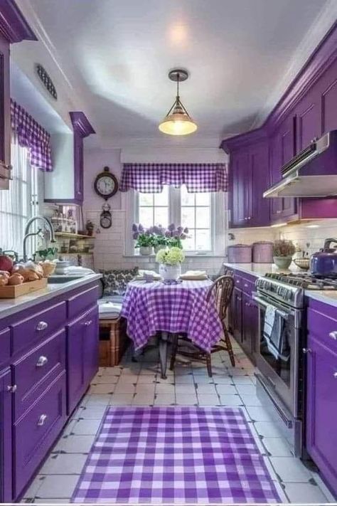 Purple Kitchens, Purple Kitchen Designs, Lilac Walls, Lavender Kitchen, Magical Spaces, The Olive Branch, Purple Kitchen, Color Pairs, Pale Lilac