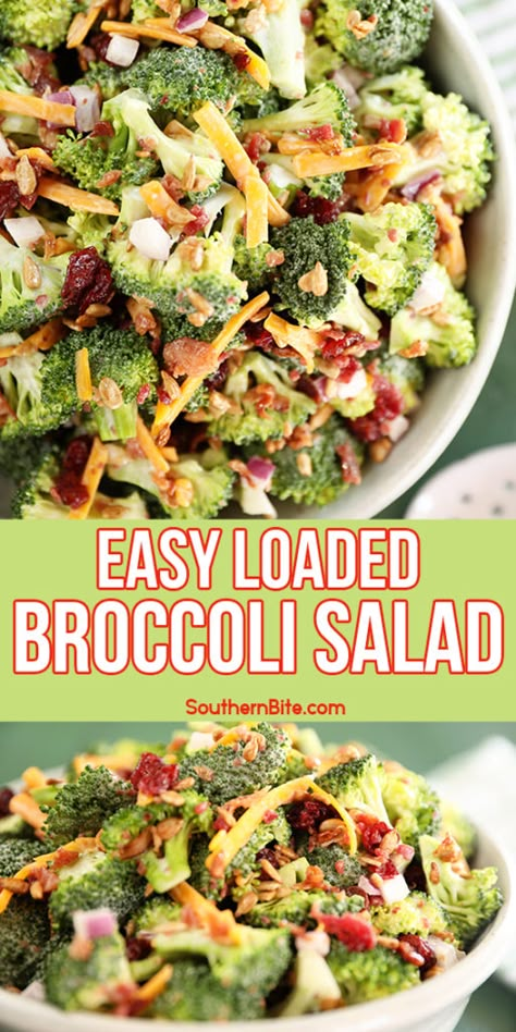 Broccoli Salad Recipe Easy, Brócoli Salad, Broccoli Salad With Bacon, Easy Broccoli Salad, Easy Broccoli, Vegetable Salad Recipes, Broccoli Salad Recipe, Bacon And Cheese, Savory Salads