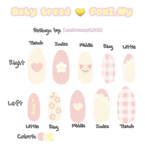 Straykids Nail Art, Skzoo Nail Art, Straykids Nails Designs, Bread Nails, Skz Nails Idea, Stray Kids Nails Designs, Skz Nail, Uñas Skz, Straykids Nails