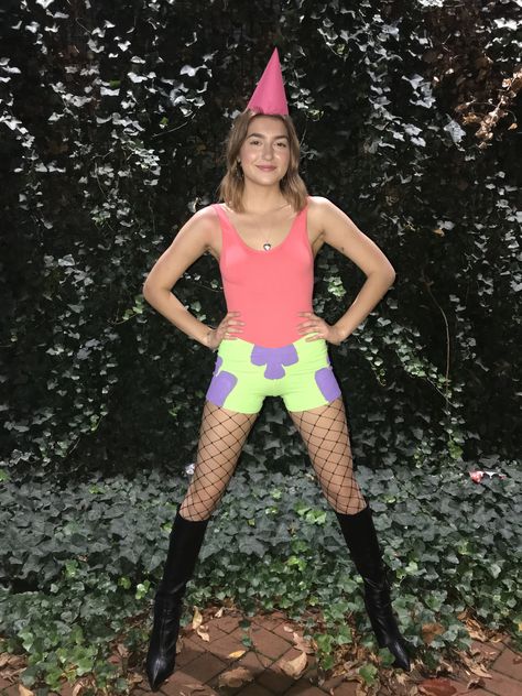 Patrick Boots Costume, Patrick Fishnet Costume, Yoshi Costume Women, Customs Halloween Women, Patrick Star Costume Women, Patrick Costume Spongebob, Patrick Star Halloween Costume, Patrick Halloween Costume, Adventure Time Halloween Costumes