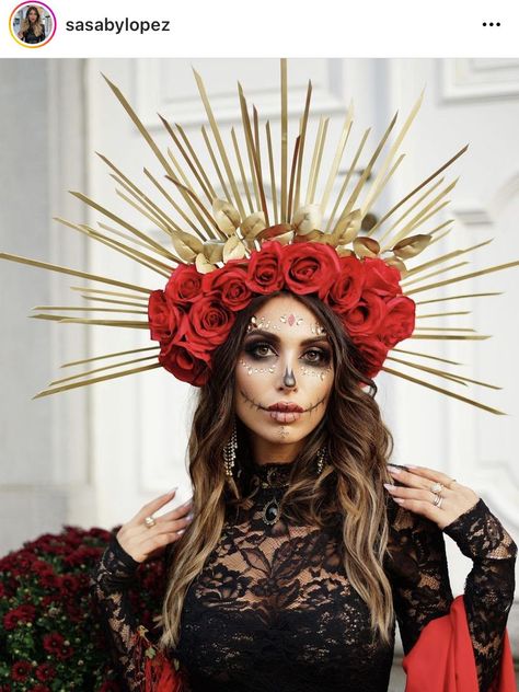 Dia De Los Muertos Dress Ideas, Day Of The Dead Womens Costume, Diy Day Of The Dead Headpiece, Catrina Headpiece Diy, Dia De Los Muertos Headpiece Ideas, Catrina Costume Diy, Dia De Los Muertos Makeup For Women, Dia De Los Muertos Costumes For Women, Simple Catrina Makeup