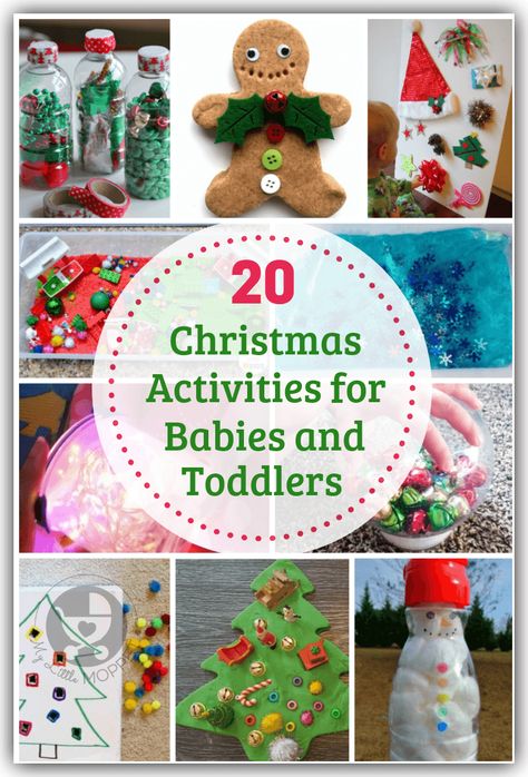 20 Simple Christmas Activities for Babies and Toddlers Christmas Activities For Babies, Baby Christmas Activities, Large Motor Activities, Activities For Christmas, Preschool Steam, Baby Christmas Crafts, Christmas Activities For Toddlers, Activities For Babies, Christmas Alone