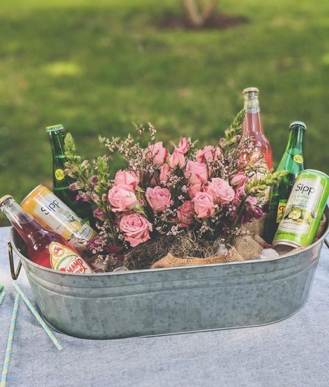 Floral ice bucket