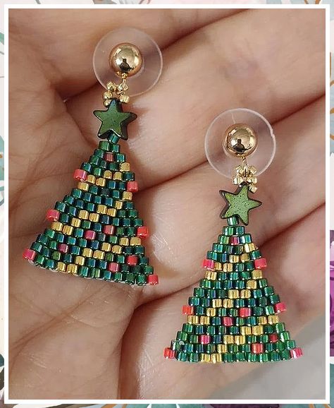 Brick stitch earrings pattern