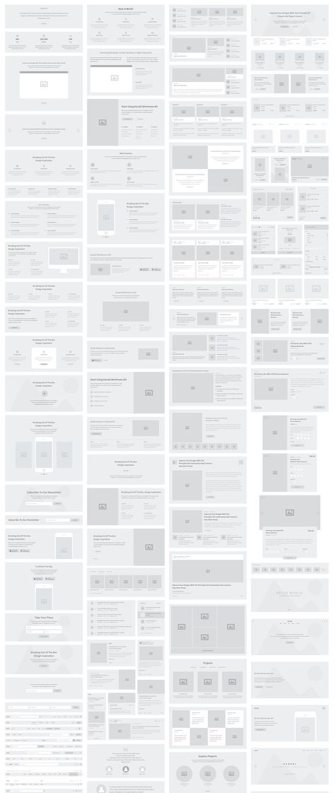 Wireframe Web, Web Wireframe, Web Page Layout, Webpage Design Layout, Wireframe Template, Wireframe Website, Ui Design Principles, Web Application Design, Page Layout Ideas