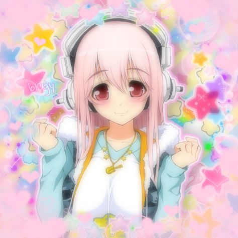 🎀 edit req 4: @madmax_zoomer11 Sonico Pfp, Scary Images, Super Sonico, Soft Pink Theme, Kawaii Core, Pink Themes, Kawaii Art, Cute Images, Softies