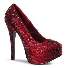 Burlesque Pumps Bordello Teeze 06 R Burgandy Pleaser Red Sparkly Heels, Rhinestone Platform Heels, Platform Pumps Heels, Rhinestone Pumps, Rhinestone High Heels, Pleaser Shoes, Sparkly Heels, Prom Heels, Rhinestone Shoes