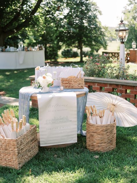 Tented Summer Wedding at Brittland Estate Bench Decorations Wedding, Sunscreen And Bug Spray Station Wedding, Beach Wedding Cocktail Hour Decor, Garden Party Tent Wedding, Garden Wedding Welcome Table, Curved Wedding Aisle, Sailcloth Tent Wedding Decor, Wedding Soft Seating, Tented Wedding Decor