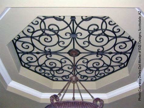 Classical Ceiling Design, Faux Iron, Iron Ceiling, False Ceiling Bedroom, False Ceiling Living Room, Ceiling Art, Ceiling Treatments, Diy Ceiling, Ceiling Ideas