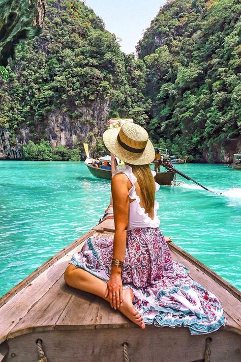 Aesthetic picture of Hong Lagoon, Hong Island. Discover more photos of Siobhan with On The Road Again Phuket Vacation Outfit, Thailand Inspo Outfits, Phi Phi Island Thailand Outfit, Island Travel Outfit, Phuket Picture Ideas, Krabi Thailand Outfit, Krabi Photo Ideas, Hong Islands Thailand, Phuket Thailand Photo Ideas