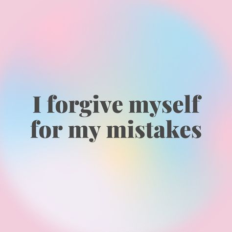 I forgive myself for my mistakes Love Myself Affirmations, Fairy Affirmations, Creativity Affirmations, Pretty Inspirational Quotes, Creative Affirmations, Universe Expanding, I Forgive Myself, Forgive Myself, Affirmations For Confidence