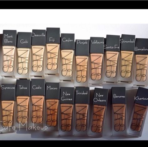 NARS Foundation Nars Foundation Shades, Cafe Makeup, Nars Foundation, Foundation Swatches, Foundation Routine, Makeup Artist Kit, Nars Makeup, High End Makeup, Foundation Shades