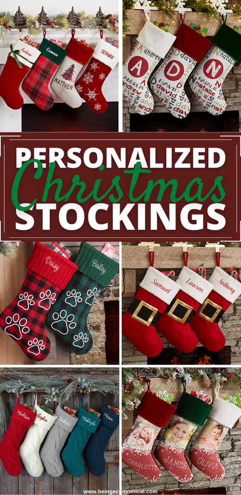 These are the best personalized Christmas stockings ideas to match all of your Christmas decor ideas. These personalized Christmas stockings are the best personalized Christmas gifts ideas! Christmas Stocking Name Ideas, Personalized Christmas Stockings Etsy, Christmas Stocking Names, Christmas Stockings Designs, Cricut Stockings Christmas, Personalised Christmas Stocking, Family Christmas Stocking Ideas, Personalized Christmas Stockings Ideas, Personalized Stockings Diy