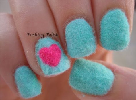 Fuzzy nails Heart Sweater Nails, Super Cute Nails, Sweater Nails, Nail Polish Trends, Thick Wool, Heart Sweater, How To Knit, Baby Jacket, Birthday Nails