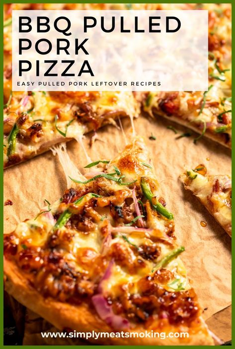 This Pulled Pork Pizza Recipe is perfect for a barbecue night. With shredded pork, homemade bbq sauce, and creative pizza topping ideas, it's a great way to use pulled pork leftovers. This easy pizza recipe is full of flavor, combining cheesy goodness with spicy bbq pulled pork. Whether you're looking for pork pizza recipes or unique pizza ideas, this one is a must-try. Tap to see the recipe and enjoy pulled pork pizza today. Pork Pizza Recipes, Unique Pizza Ideas, Pulled Pork Pizza Recipe, Jalapeno Pizza, Pork Leftovers, Pizza Topping Ideas, Grilled Jalapeno Poppers, Bbq Chicken Bites, Leftover Pork Tenderloin