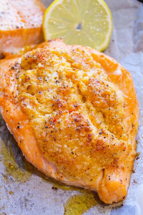 Crab Rangoon Stuffed Salmon, Sams Stuffed Salmon, Shrimp And Crab Casserole, Salmon Stuffed With Crab And Shrimp, Shrimp Stuffing For Fish, Crab Stuffed Salmon Recipes, Salmon Stuffed With Shrimp, Crab Stuffed Salmon Recipes Baked, Stuffed Salmon Crabmeat And Shrimp