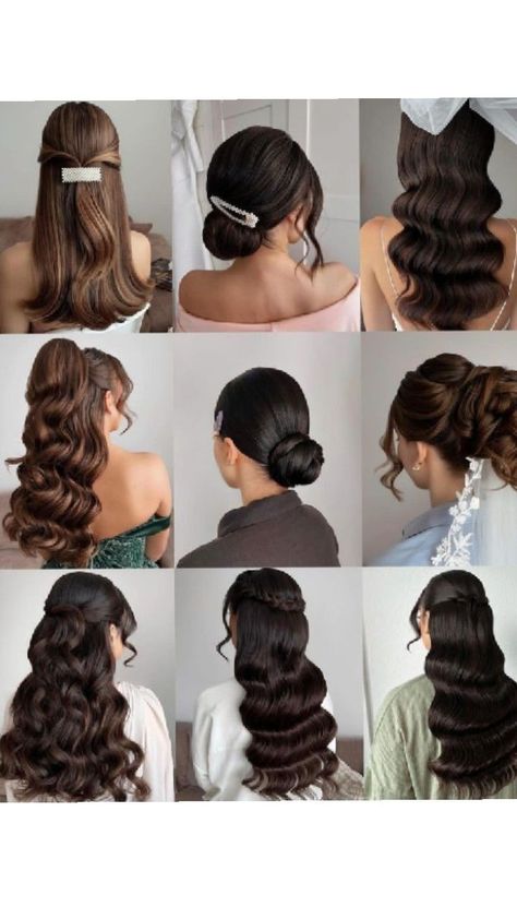 Hairstyle For Prom, Hair Puff, Simple Prom Hair, Guest Hair, Edgy Haircuts, Simple Wedding Hairstyles, Wedding Guest Hairstyles, Long Hair Wedding Styles, Prom Hairstyles For Long Hair