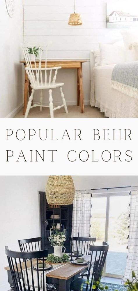 Popular Behr paint colors. Here are the 6 most popular colors according to the experts over at Behr. These colors are perfect for painting your bedroom, living room, bathroom, kitchen, cabinets, or even your furniture! Perfect for your next home improvement project. A great do it yourself, DIY, paint. Swiss coffee, silver bullet, ultra pure white, natural gray, black, white metal, classic silver colours. So get out your paintbrush and Behr paint and get to painting! Behr Platinum Paint Color, Popular Behr Paint Colors, Behr Gray, Behr Paint Colors Grey, Silver Grey Paint, Bedroom Paint Colors Grey, Shades Of Grey Paint, Best Gray Paint Color, Behr Paint Colors