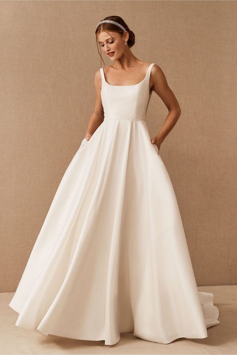 How to Find the Best Wedding Dress Style Based On Your Zodiac Sign Bride Gown Simple, Simple Wesding Dress, Romantic Simple Wedding Gown, Minimal Wedding Dress A Line, Simple Tulle Wedding Dress Classy, Simple Wedding Dress Tule, Classic A-line Wedding Dresses, Minimalist A Line Wedding Dresses, Simple Gowns Wedding