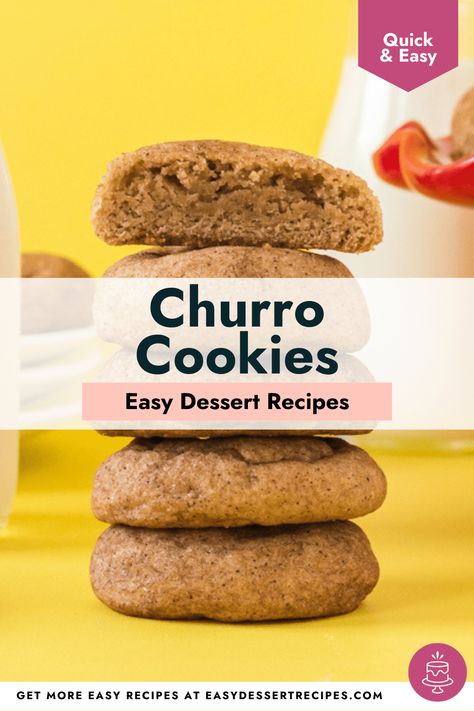 Churros Cookies Recipe Easy, Churro Cookies Easy, Churro Chocolate Chip Cookies, Sweet And Spicy Cookies, Cinnamon Churro Cookies, Churros Cookies Recipe, Churro Cookies Recipes, Churro Cookie Recipe, Brown Sugar Cinnamon Cookies