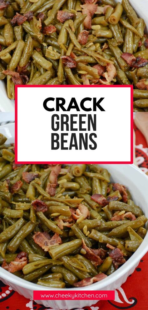 Enjoy this Crack Green Beans recipe so you can delight your whole family with these delicious ingredients. Can Green Beans In Crockpot, Best Way To Make Green Beans, Copycat Cracker Barrel Green Beans, Southern Green Beans With Smoked Turkey, Best Canned Green Bean Recipe, Can Green Bean Recipes, Green Beans For A Crowd, Roadhouse Green Beans, Bbq Green Beans