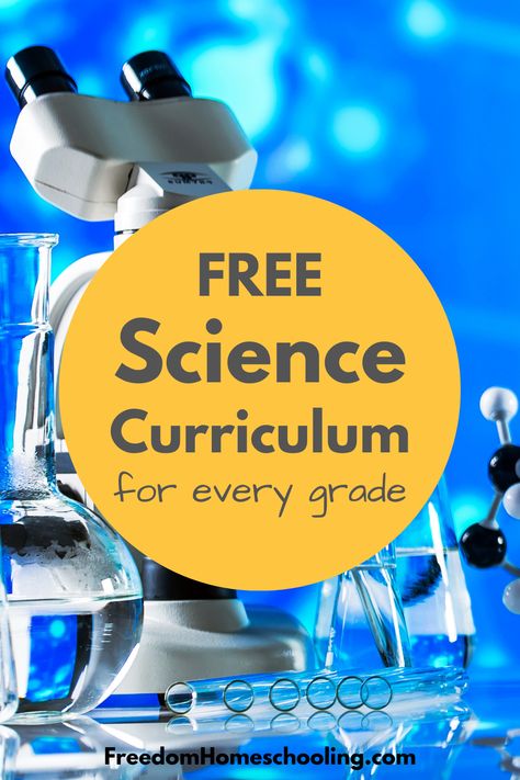 Free homeschool science curriculum for every grade. Middle School Homeschool Science, Science Websites For Grades 6-12, 2nd Grade Homeschool Science, 3rd Grade Science Curriculum, Second Grade Science Curriculum, 1st Grade Science Curriculum, Middle School Science Curriculum, First Grade Science Curriculum, Free Printable Science Worksheets