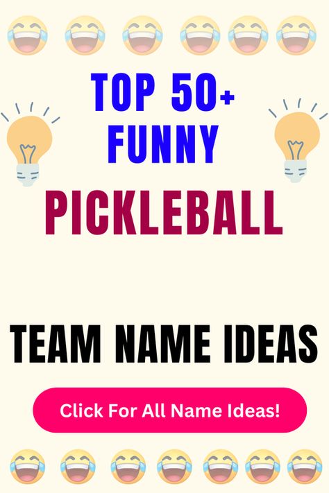 Check Out The Top 50+ Funny Pickleball Team Name Ideas. Click For All 200+ Pickleball Team Name Ideas! Funny Pickleball Awards, Pickleball Team Names, Funny Pickleball Sayings, Pickleball Tournament Ideas, Pickleball Puns, Derby Names, Pickleball Aesthetic, Group Chat Names, Pickleball Funny