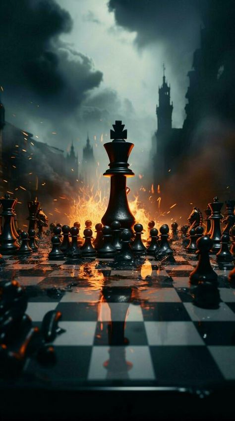 Ideas ignite within the realm of a conceptually intense chess battle Vertical Mobile Wallpaper AI Generated Intense Background, Chess Background, Chess Wallpaper, Tree Saw, Wedding People, Money And Happiness, Cityscape Photos, Nature Backgrounds, Animal Wallpaper