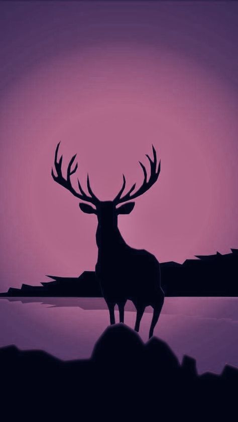 Purple Wallpaper, Deer, Purple