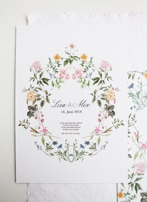 Wedding Collaterals, Floral Calligraphy, Custom Wedding Illustration, Wedding Illustrations, Illustration Couple, Wedding Artwork, Watercolour Wedding, Bespoke Invitations, Bloc Party