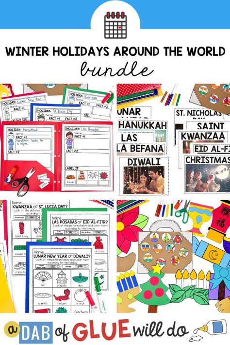 Multicultural learning with this Winter Holidays Around the World Bundle. Help students learn & appreciate winter celebrations worldwide. Holidays Around The World Kindergarten, December Holidays Around The World, Winter Read Alouds, Winter Holidays Around The World, Venn Diagram Activities, Classroom Holiday Crafts, Holiday Classroom Activities, Brainstorming Activities, Decodable Books