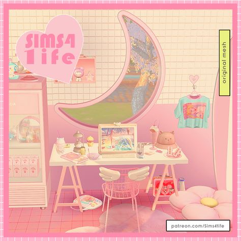 Sims 4 Cc Bubble Couch, Half Moon Window, Sims Download, Moon Window, Sims Furniture, Furniture Cc, Sims Packs, Sims 4 Anime, Sims 4 Bedroom