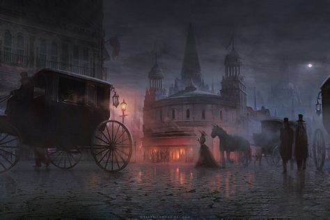 ArtStation - Victorian, Ryan Richmond Gothic Fantasy Art Landscape, Dnd Visuals, Victorian Fantasy Art, Fantasy Art Landscape, Gothic Victorian House, Call Of Cthulhu Rpg, Story Backgrounds, Dark Vibes, Artist Problems