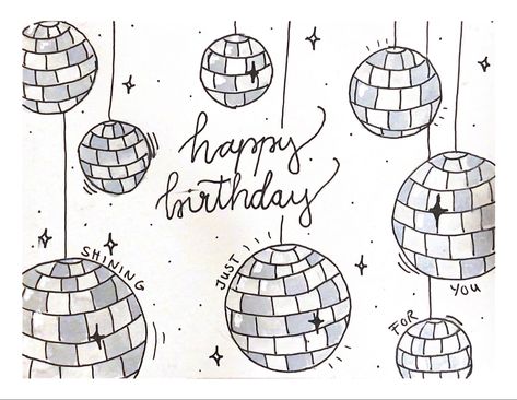 Cute Taylor Swift Birthday Cards, Taylor Swift Birthday Card Ideas 15, Disco Ball Gift Ideas, 19 Birthday Card Ideas, Birthday Gift Taylor Swift, Presents For A Swiftie, 16 Birthday Card Ideas Diy, Disco Ball Birthday Cards, Disco Ball Birthday Card