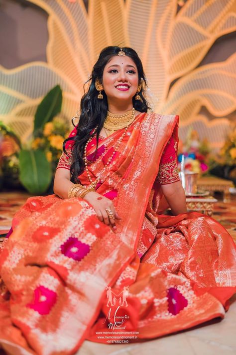 Aiburobhaat Look, Royal Bengali Bridal Look, Ashirbad Look Bengali, Bengali Ashirbad Ceremony Look, Tilak Ceremony Indian Weddings, Ujjain Trip, Aiburobhat Look, Engagement Saree Look, Bengali Bridal Look